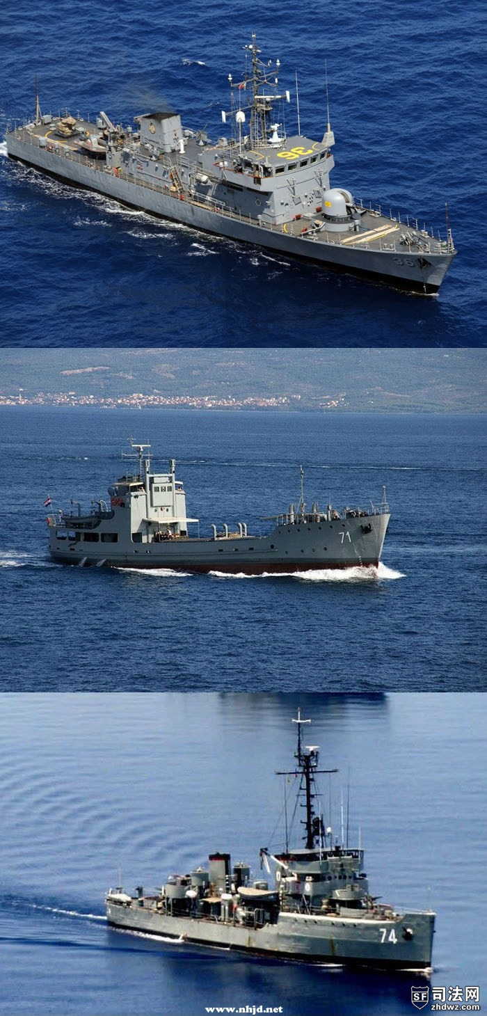 菲律宾派向中国仁爱礁的三艘军舰，从上往下依次为PS36“孔雀”级巡逻舰、PS74驱逐舰和.jpg