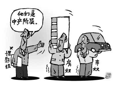 漫画：中产阶层。罗琪绘（人民图片）.jpg